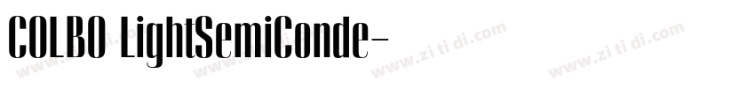 COLBO LightSemiConde字体转换